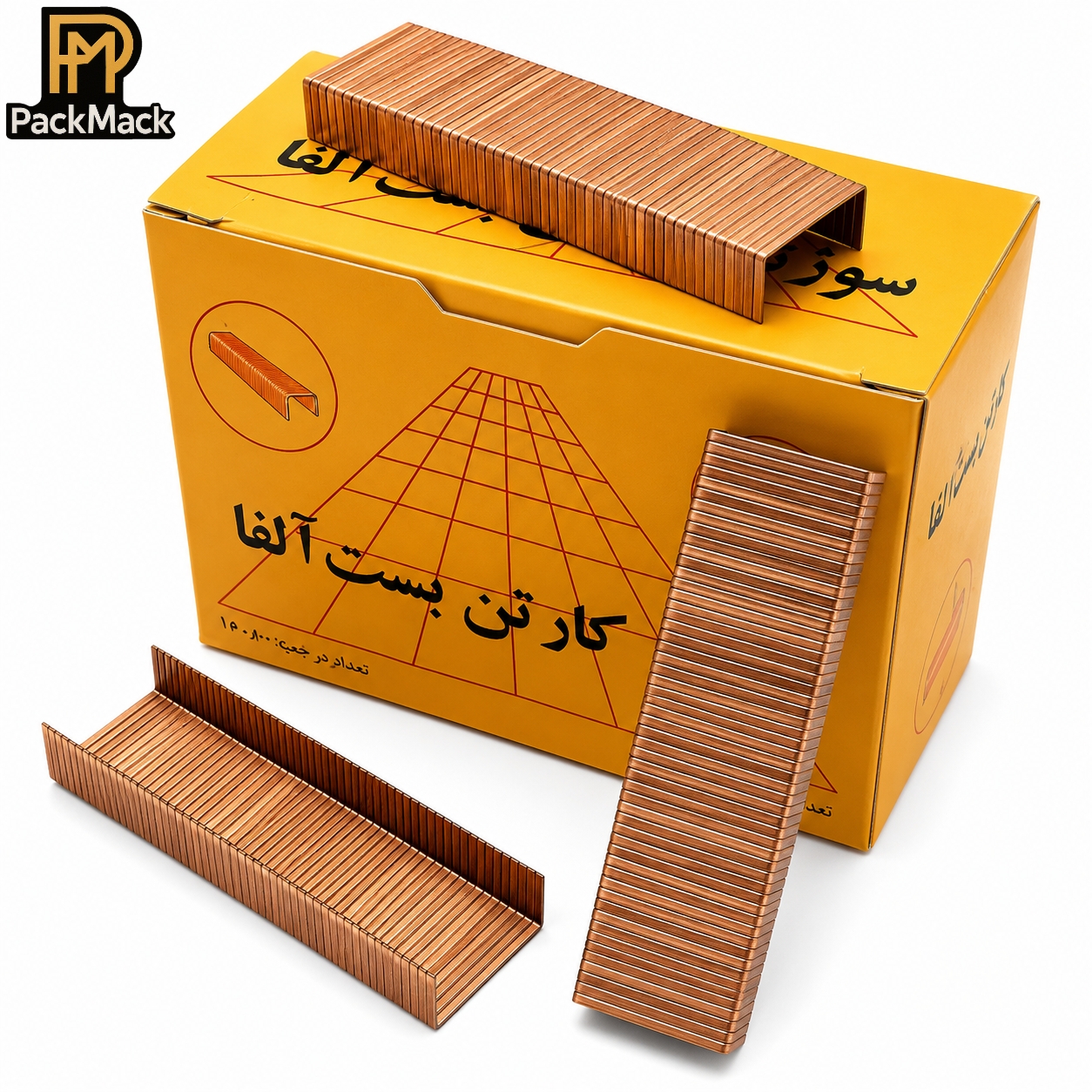 سوزن منگنه کارتن بست آلفا مدل 3515 بسته ۲۰۰۰ عددی